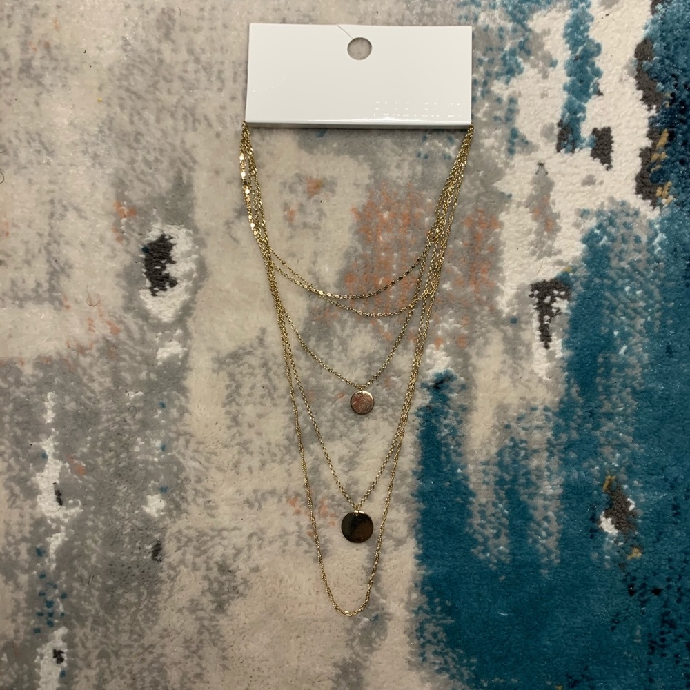 Stacked necklace - cross necklace - cross ring